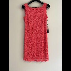 Adrianna Papell Coral Lace Dress